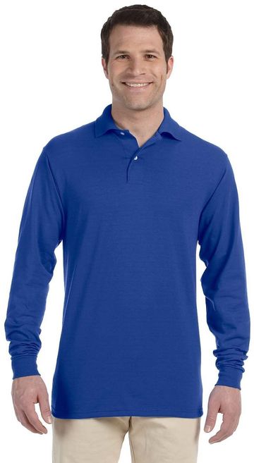 Jerzees Adult SpotShield™ Long-Sleeve Jersey Polo