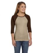 Bella + Canvas Ladies' Baby Rib 3/4-Sleeve Contrast Raglan T-Shirt