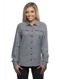 Burnside Ladies' Solid Flannel Shirt