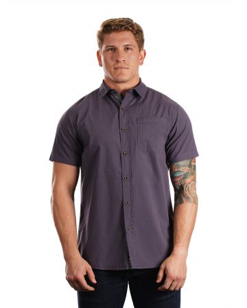 Burnside Men's Peached Poplin Short Sleeve Woven Shirt