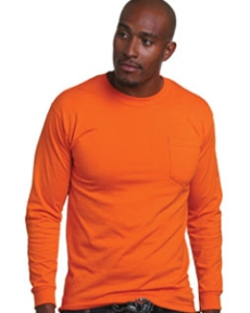 Bayside Adult Long-Sleeve T-Shirt with Pocket