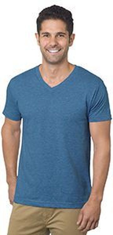 Bayside Unisex 4.2-ounce., Fine Jersey V-Neck T-Shirt