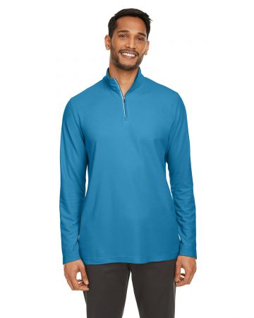 Core 365 Men's Fusion ChromaSoft™ 6-ounce 100% Polyester Moisture Wicking Performance Pique Quarter-Zip Jacket