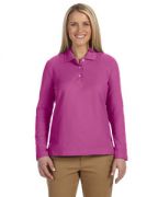 Devon & Jones Ladies' Pima Pique Long-Sleeve Polo