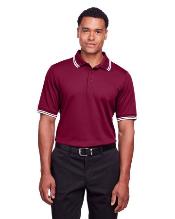 Devon & Jones Men's CrownLux Performance Plaited Tipped Polo