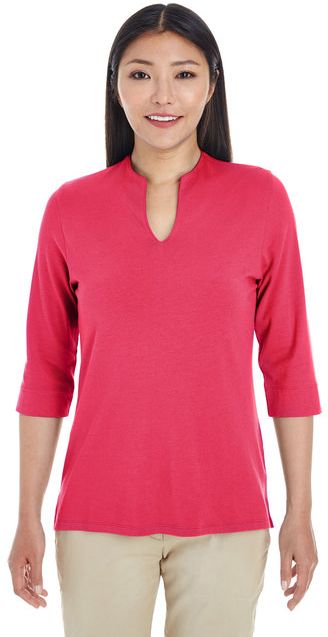 Devon & Jones Ladies' Perfect Fit™ Tailored Open Neckline T-shirt