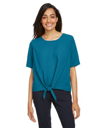 Devon & Jones Ladies' Perfect Fit Tie-Front Blouse