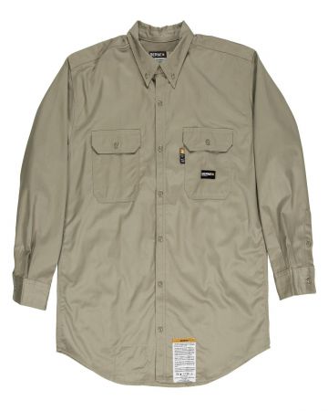 Berne Men's Flame-Resistant Button-Down Work Shirt