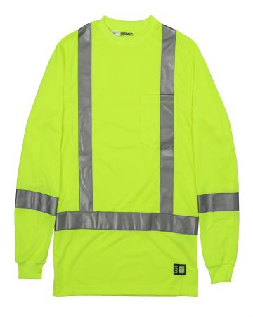 Berne Men's Tall Hi-Vis Class 3 Performance Long Sleeve T-Shirt