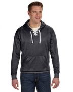 J America Adult Sport Lace Poly Hooded Sweatshirt