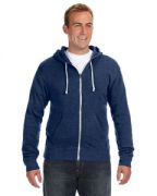 J America Adult Triblend Full-Zip Fleece Hooded Sweatshirt