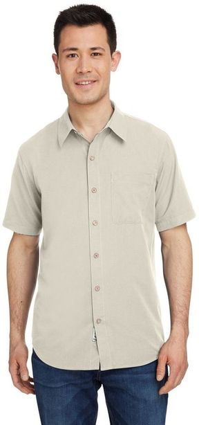 Marmot Men's Aerobora Short-Sleeve Woven 79% Polyester, 21% Nylon Button Up Dress Shirt