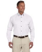 Harriton Men's Tall Easy Blend� Long-Sleeve Twill Shirt with Stain-Release