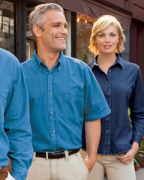 Harriton Men's 6.5-ounce. Short-Sleeve Denim Shirt