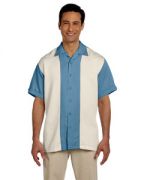 Harriton Men's Two-Tone Bahama Cord Camp Shirt