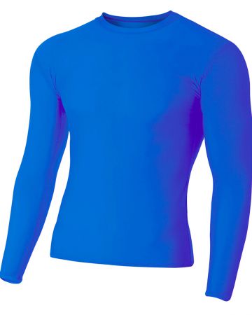 A4 Youth Long Sleeve Compression Crewneck T-Shirt