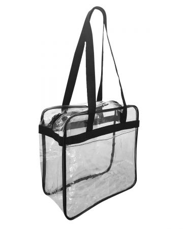 Liberty Bags OAD Clear Tote Bag With Zippered Opening - 12" x 12" x 6"