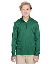 Team 365 Youth Zone Sonic Heather Performance Quarter-Zip