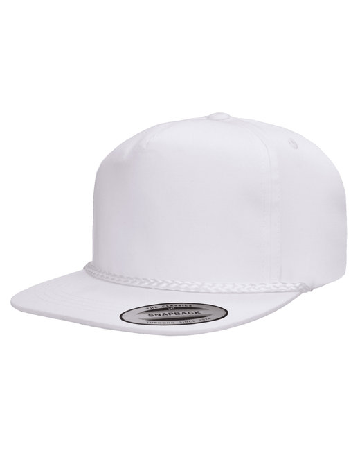 Yupoong Adult Unisex Classic Poplin Golf Snapback 5-Panel Structured High-Profile Cap