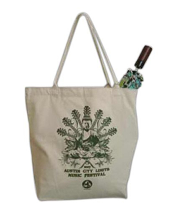 Organic Canvas Weekend Tote Bag - 15.5" W x 15" H x 4" D