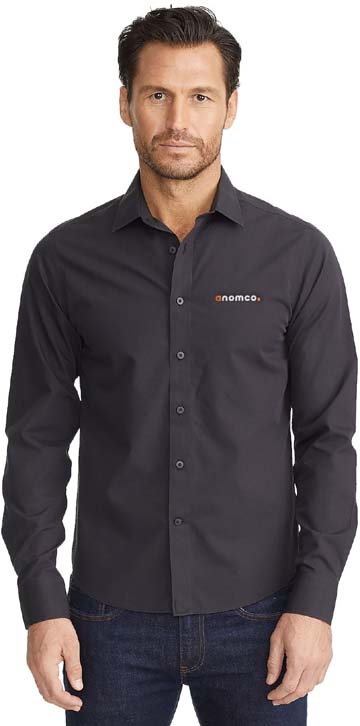 UNTUCKit Black Stone Tall Regular Fit 100% Cotton Long Sleeve Men's Dress Shirt - Wrinkle Free
