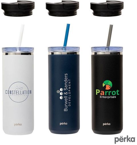 Perka Trent 18 oz. Double Wall, Stainless Steel Hot/Cold Tumbler