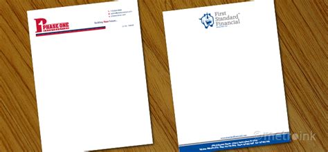 8.5" X 11" Company Letterhead on 70lb White Heavy Paper - 2 color imprint